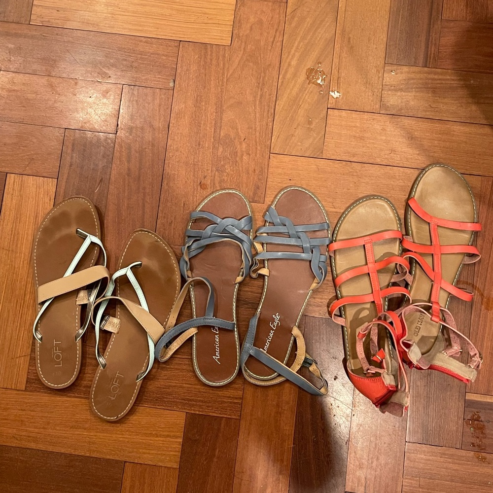sandal assortment, size 10